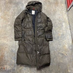 BOGNER Fire + Ice Hooded Down Long  Brown Sz S EU 36 Parka Radiation Protected.